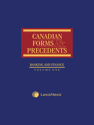 cover image of Canadian Forms & Precedents - Banking & Finance